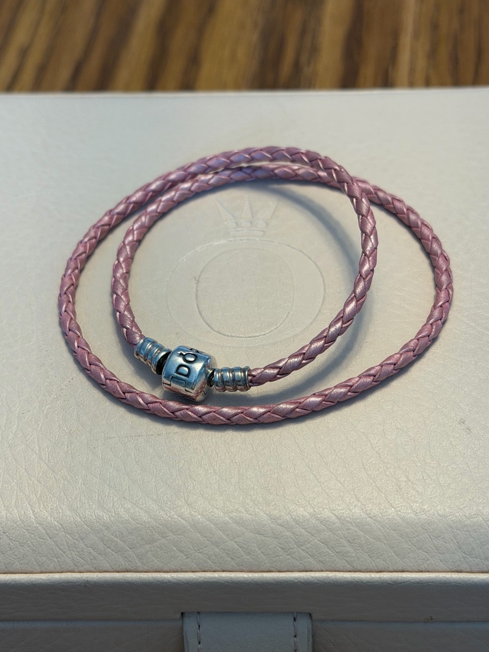 Pink Leather Pandora Wrap Double Bracelet